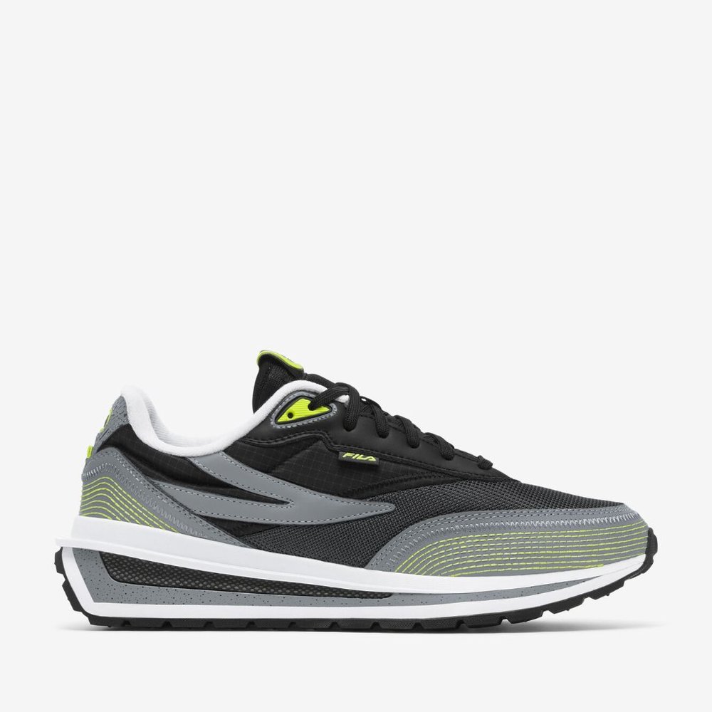 Fila Renno Bold Low Mens Casual Athletic Shoe Black Green 1RM01972-051 NEW Sz 14 - Picture 2 of 9